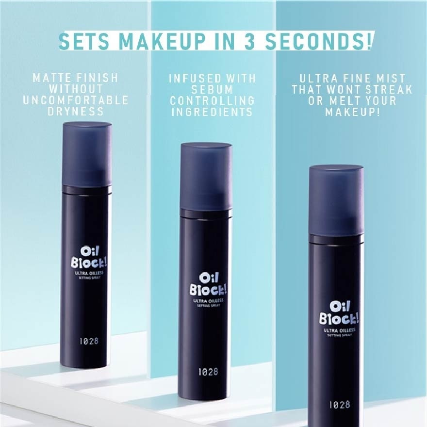 Oil Block Ultra Lasting Setting Spray (Sets Makeup In 3 Seconds For A Flawless Base That Lasts All Day) 60ml