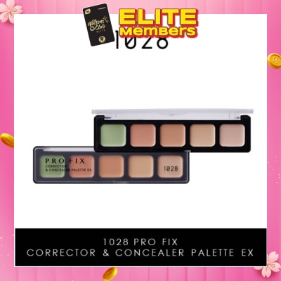 1028 Pro Fix Corrector & Concealer Palette Ex (Set Of 5 Corrector Colours To Help You Professionally Target Skin Discolouration And Blemishes) 1s