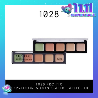 1028 Pro Fix Corrector & Concealer Palette Ex (Set Of 5 Corrector Colours To Help You Professionally Target Skin Discolouration And Blemishes) 1s