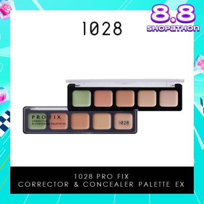 1028 Pro Fix Corrector & Concealer Palette Ex (Set Of 5 Corrector Colours To Help You Professionally Target Skin Discolouration And Blemishes) 1s