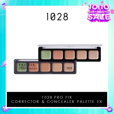 1028 Pro Fix Corrector & Concealer Palette Ex (Set Of 5 Corrector Colours To Help You Professionally Target Skin Discolouration And Blemishes) 1s