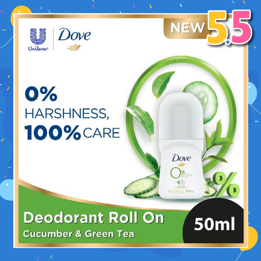 Dove 0% aluminium salts deodorant (Cucumber & Green Tea scent) 50ml