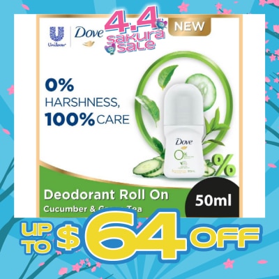 DOVE - Dove 0% aluminium salts deodorant (Cucumber & Green Tea scent) 50ml