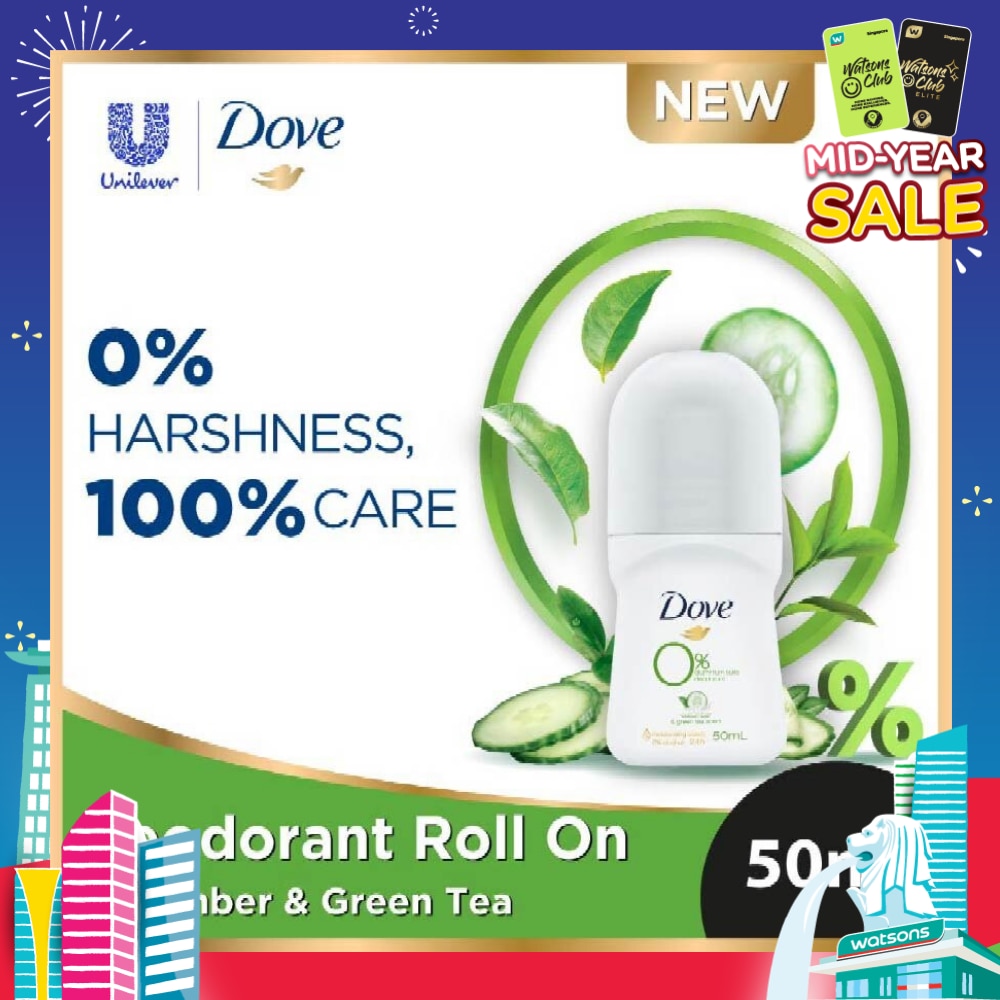 Dove 0% aluminium salts deodorant (Cucumber & Green Tea scent) 50ml