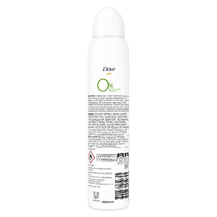 Dove 0% aluminium salts deodorant (Cucumber & Green Tea scent) 200ml