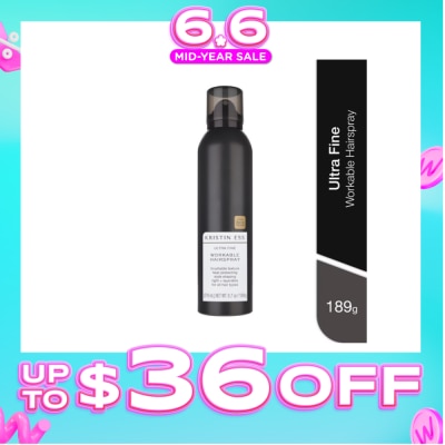 KRISTIN ESS HAIR - Ultra Fine Workable Hairspray (Heat Protecting, Brushable Texture & For All Hair Types) 219ml