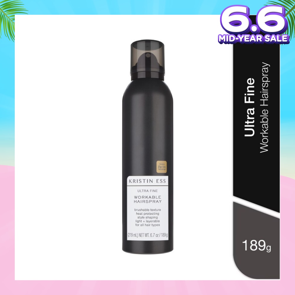 Ultra Fine Workable Hairspray (Heat Protecting, Brushable Texture & For All Hair Types) 219ml