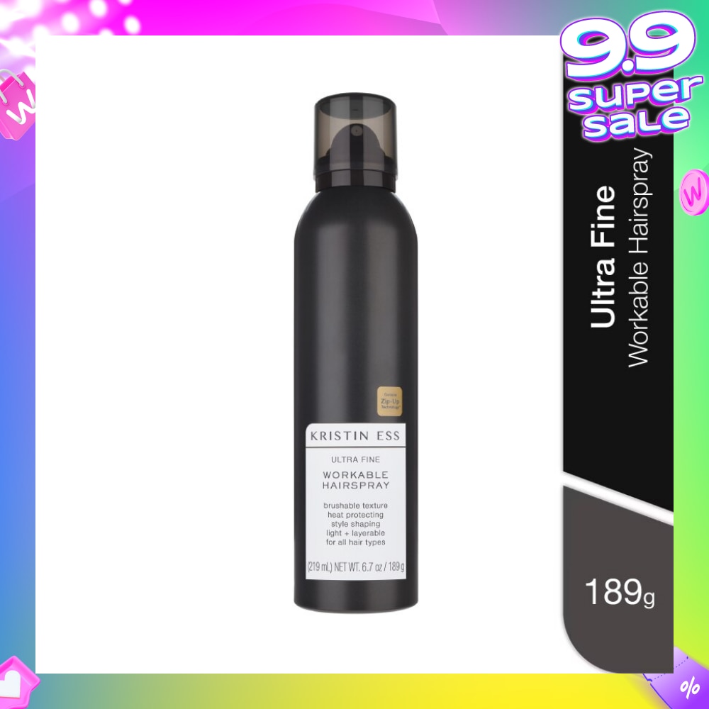 Ultra Fine Workable Hairspray (Heat Protecting, Brushable Texture & For All Hair Types) 219ml