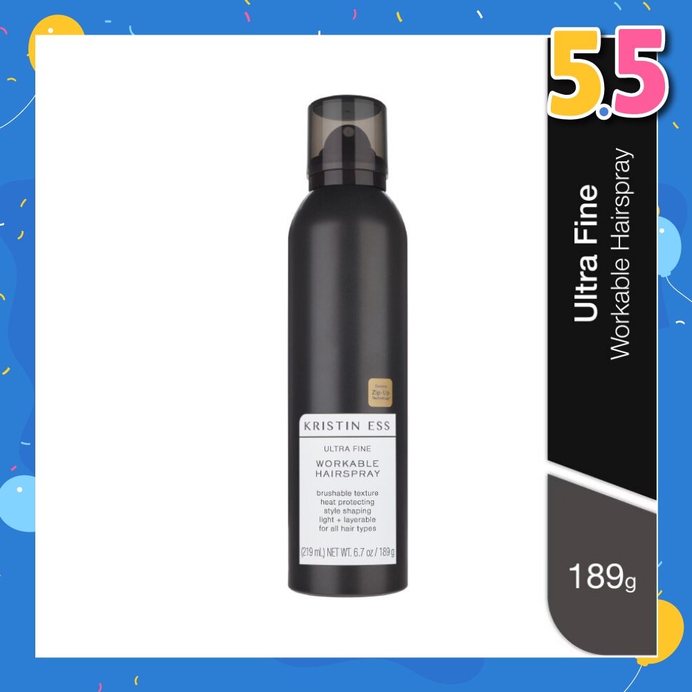 Ultra Fine Workable Hairspray (Heat Protecting, Brushable Texture & For All Hair Types) 219ml