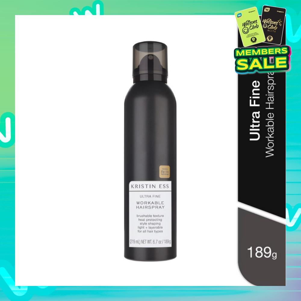 Ultra Fine Workable Hairspray (Heat Protecting, Brushable Texture & For All Hair Types) 219ml