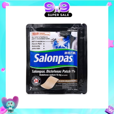 SALONPAS® - Diclofenac Patch (For Body Ache + Muscle Pain Relief) 7s image