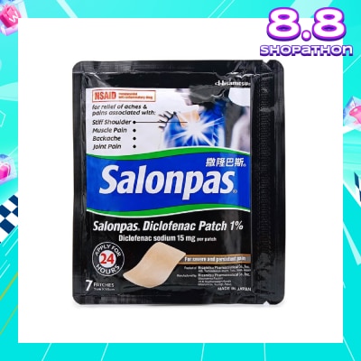 SALONPAS® Diclofenac Patch (For Body Ache + Muscle Pain Relief) 7s