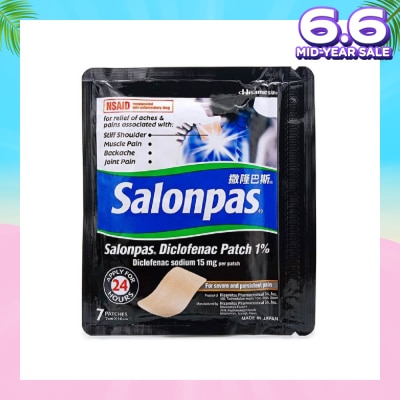 SALONPAS® Diclofenac Patch (For Body Ache + Muscle Pain Relief) 7s