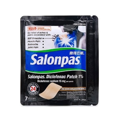 SALONPAS® Diclofenac Patch (For Body Ache + Muscle Pain Relief) 7s