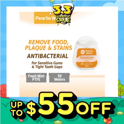 PEARLIE WHITE® FlossCare Plus PTFE Mint Dental Floss 50m