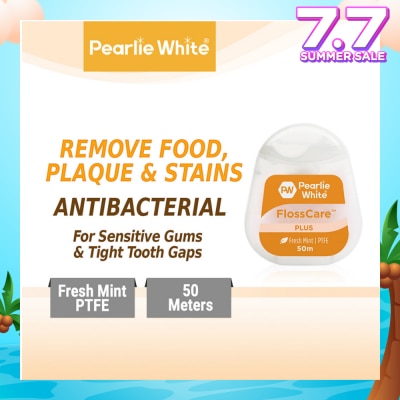 PEARLIE WHITE® FlossCare Plus PTFE Mint Dental Floss 50m