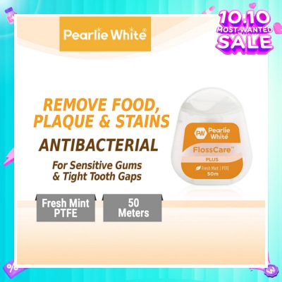 PEARLIE WHITE® FlossCare Plus PTFE Mint Dental Floss 50m