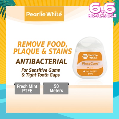 PEARLIE WHITE® FlossCare Plus PTFE Mint Dental Floss 50m