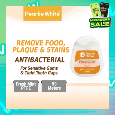 PEARLIE WHITE® FlossCare Plus PTFE Mint Dental Floss 50m