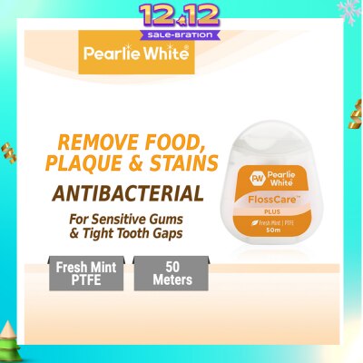 PEARLIE WHITE® FlossCare Plus PTFE Mint Dental Floss 50m