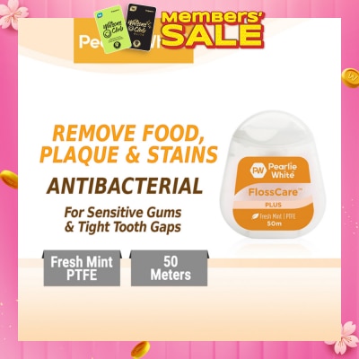 PEARLIE WHITE® FlossCare Plus PTFE Mint Dental Floss 50m