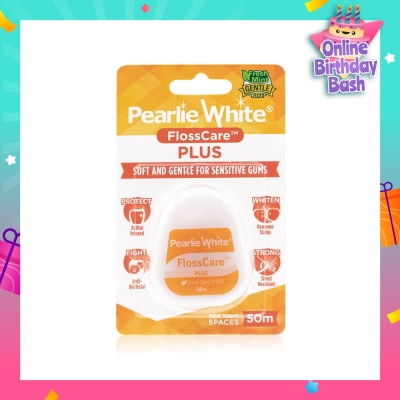 PEARLIE WHITE® FlossCare Plus PTFE Mint Dental Floss 50m