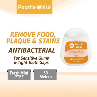 PEARLIE WHITE® FlossCare Plus PTFE Mint Dental Floss 50m