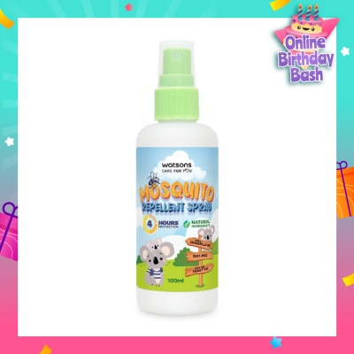 WATSONS Mosquito Repellent Spray (4 Hours Protection, Natural Ingredients, Deet Free) 100ml