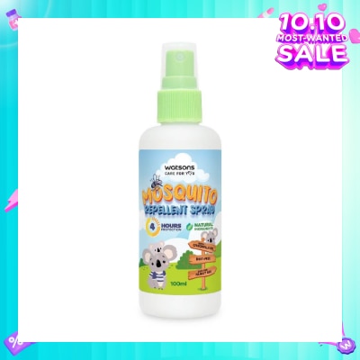 WATSONS Mosquito Repellent Spray (4 Hours Protection, Natural Ingredients, Deet Free) 100ml