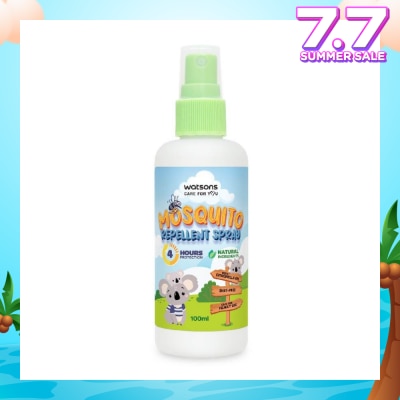 WATSONS Mosquito Repellent Spray (4 Hours Protection, Natural Ingredients, Deet Free) 100ml