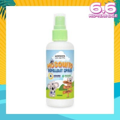 WATSONS Mosquito Repellent Spray (4 Hours Protection, Natural Ingredients, Deet Free) 100ml