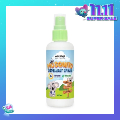 WATSONS Mosquito Repellent Spray (4 Hours Protection, Natural Ingredients, Deet Free) 100ml