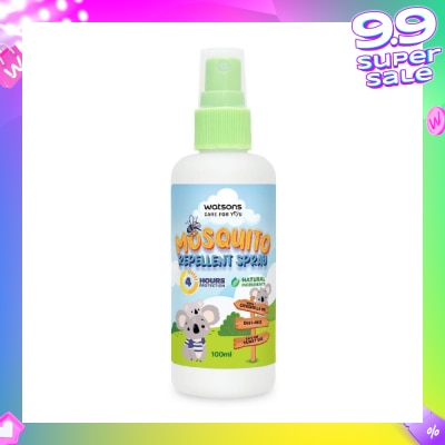WATSONS Mosquito Repellent Spray (4 Hours Protection, Natural Ingredients, Deet Free) 100ml