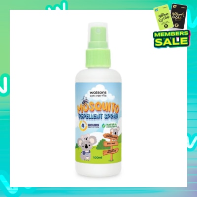 WATSONS Mosquito Repellent Spray (4 Hours Protection, Natural Ingredients, Deet Free) 100ml