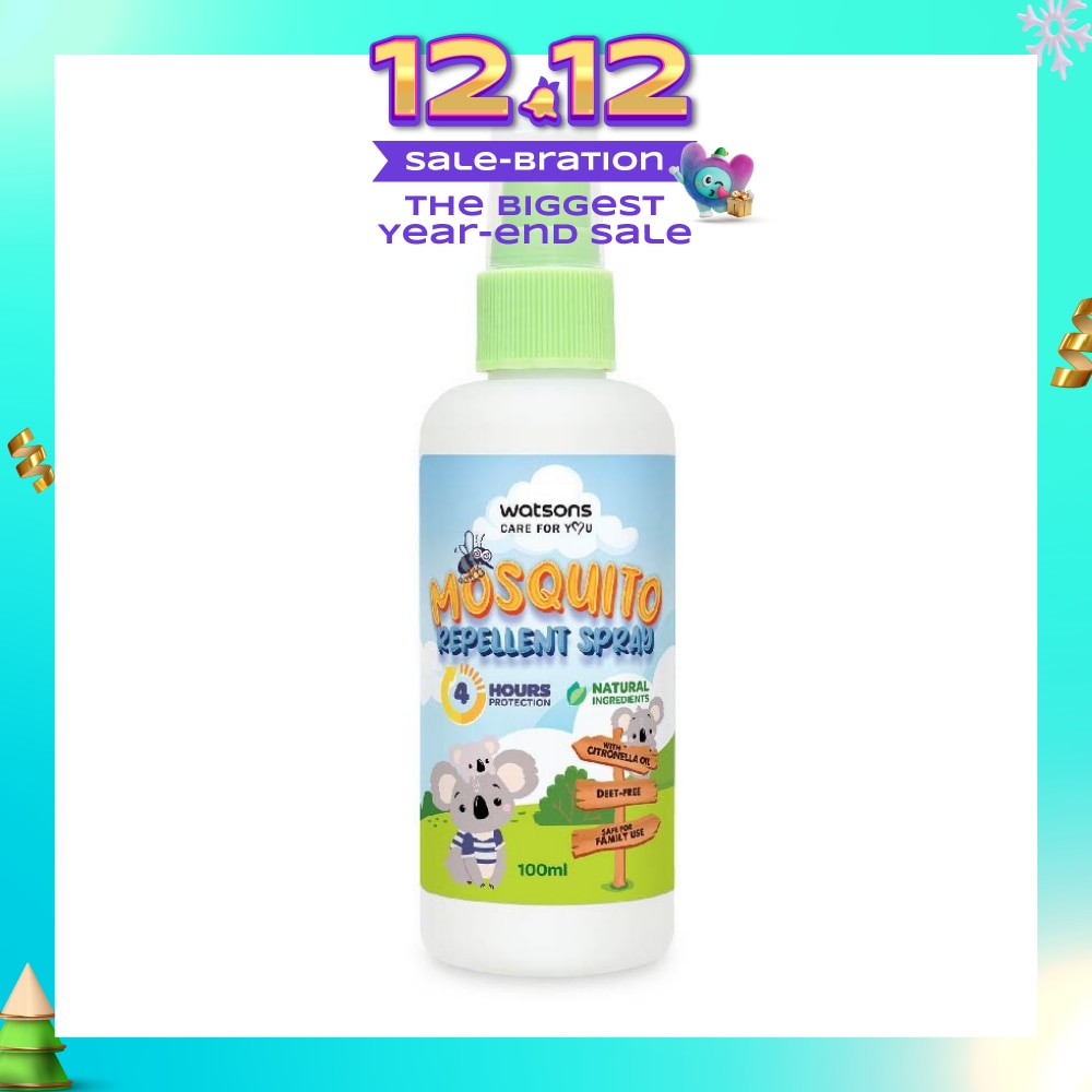 Mosquito Repellent Spray (4 Hours Protection, Natural Ingredients, Deet Free) 100ml