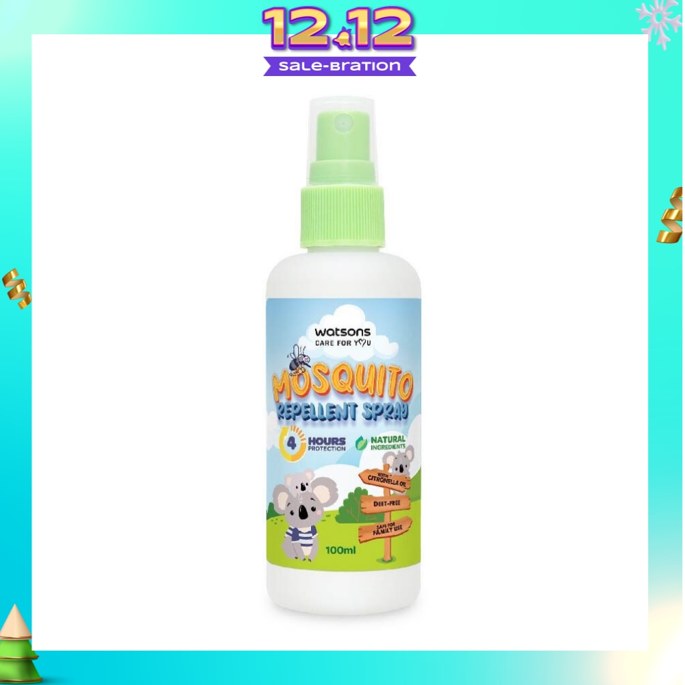 Mosquito Repellent Spray (4 Hours Protection, Natural Ingredients, Deet Free) 100ml