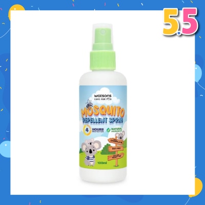 WATSONS Mosquito Repellent Spray (4 Hours Protection, Natural Ingredients, Deet Free) 100ml