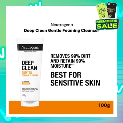 NEUTROGENA Deep Clean Gentle Foaming Cleanser (For All Skin Types) 100g