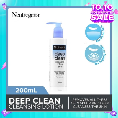 NEUTROGENA Deep Clean Cleansing Lotion (Removes All Types Of Make-Up Even Accumulated Skin Impurities) 200ml