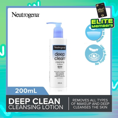 NEUTROGENA Deep Clean Cleansing Lotion (Removes All Types Of Make-Up Even Accumulated Skin Impurities) 200ml