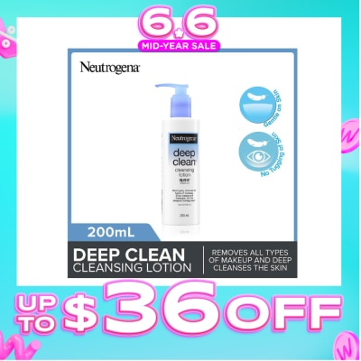 NEUTROGENA - Deep Clean Cleansing Lotion (Removes All Types Of Make-Up Even Accumulated Skin Impurities) 200ml