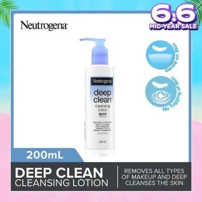 NEUTROGENA Deep Clean Cleansing Lotion (Removes All Types Of Make-Up Even Accumulated Skin Impurities) 200ml