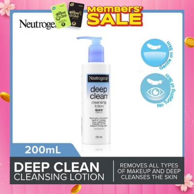 NEUTROGENA Deep Clean Cleansing Lotion (Removes All Types Of Make-Up Even Accumulated Skin Impurities) 200ml