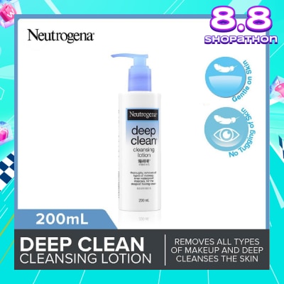 NEUTROGENA Deep Clean Cleansing Lotion (Removes All Types Of Make-Up Even Accumulated Skin Impurities) 200ml