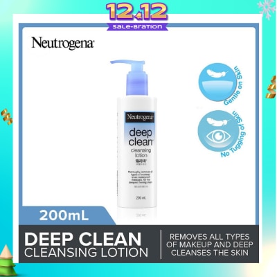 NEUTROGENA Deep Clean Cleansing Lotion (Removes All Types Of Make-Up Even Accumulated Skin Impurities) 200ml