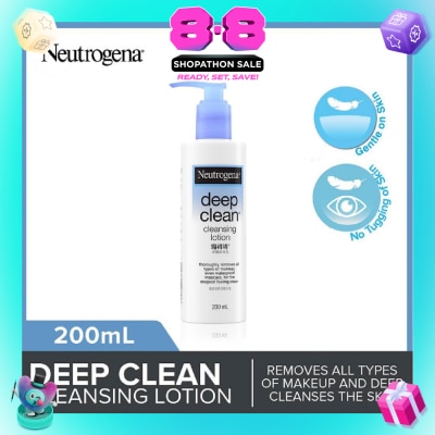 NEUTROGENA - Deep Clean Cleansing Lotion (Removes All Types Of Make-Up Even Accumulated Skin Impurities) 200ml