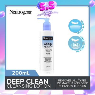 NEUTROGENA - Deep Clean Cleansing Lotion (Removes All Types Of Make-Up Even Accumulated Skin Impurities) 200ml