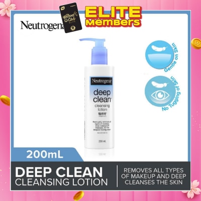 NEUTROGENA Deep Clean Cleansing Lotion (Removes All Types Of Make-Up Even Accumulated Skin Impurities) 200ml