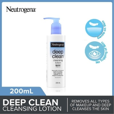 NEUTROGENA Deep Clean Cleansing Lotion (Removes All Types Of Make-Up Even Accumulated Skin Impurities) 200ml