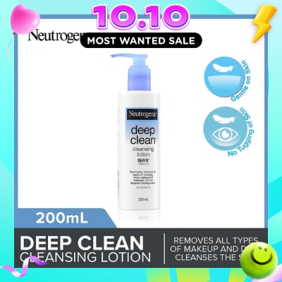 NEUTROGENA Deep Clean Cleansing Lotion (Removes All Types Of Make Up Even Accumulated Skin Impurities) 200ml image